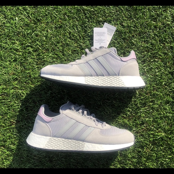 adidas gray Marathon Tech size 9.5 - Picture 3 of 7